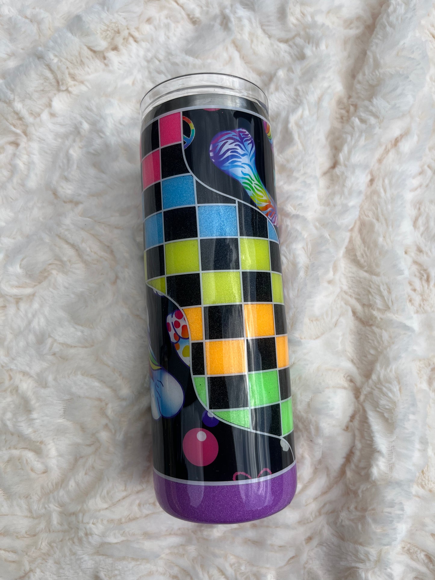 Checkered Neon Peens 20 oz Tumbler