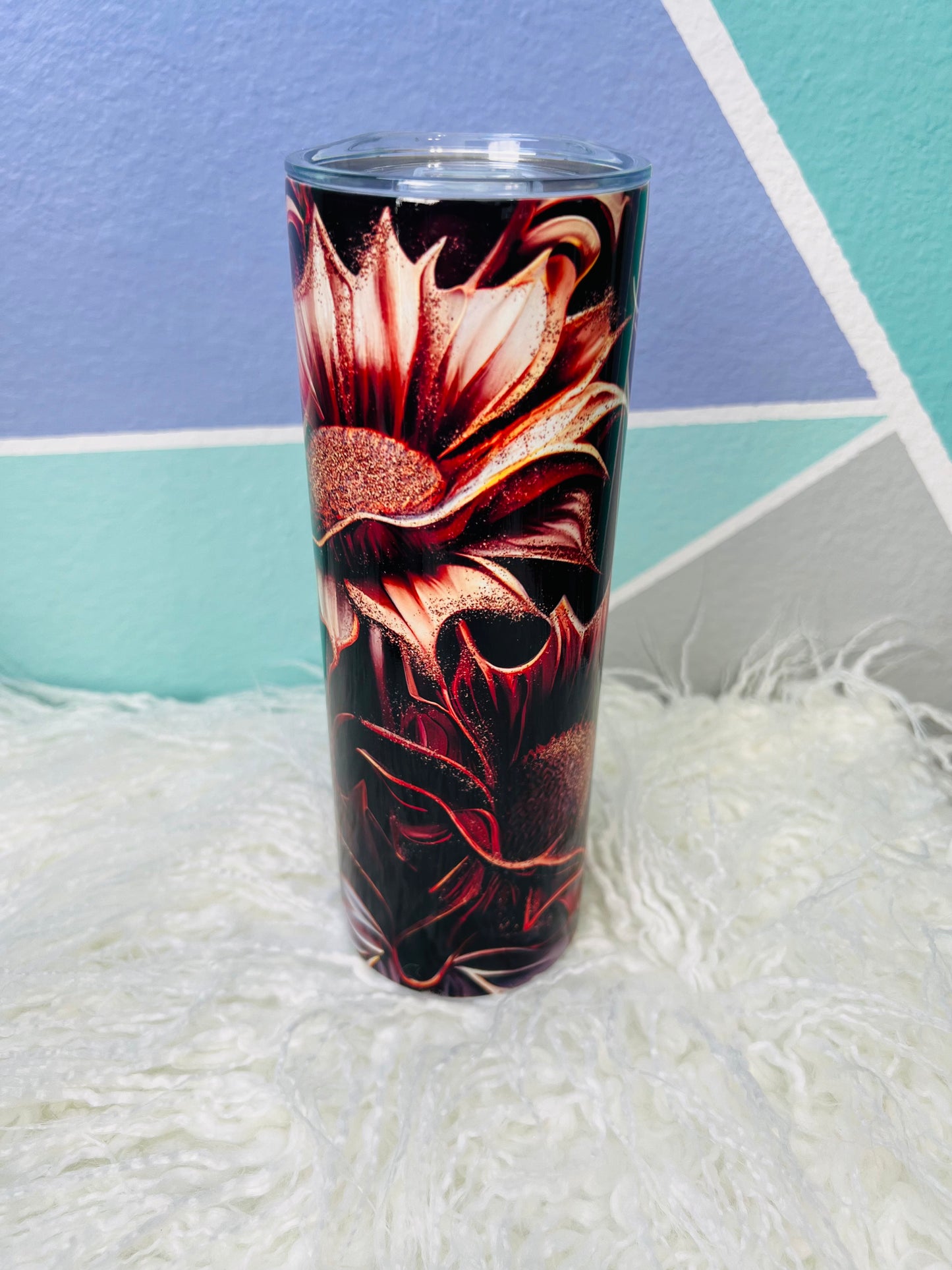 Orange Sunflower Sublimation Tumbler