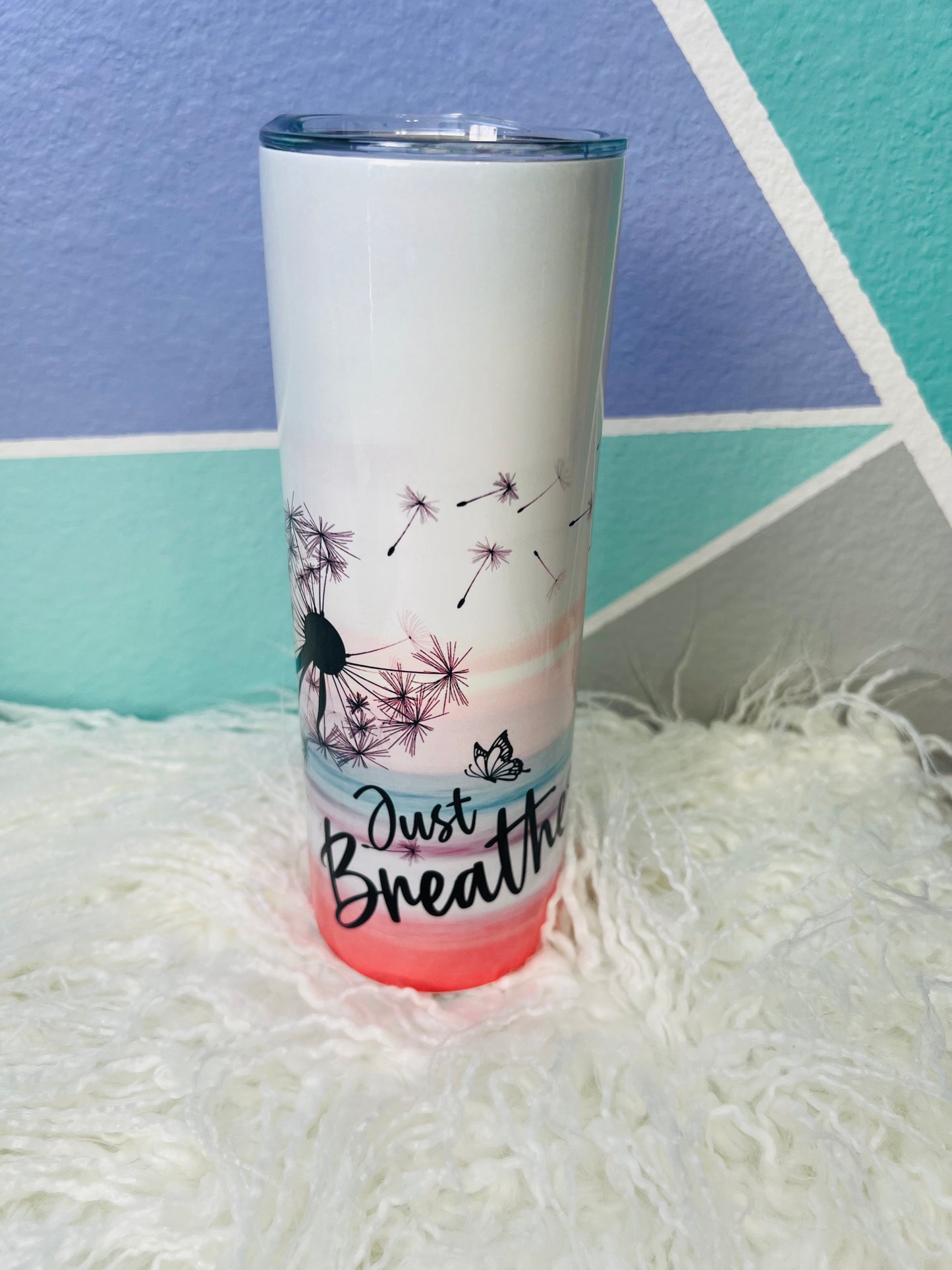 "Just Breathe" Sublimation Tumbler
