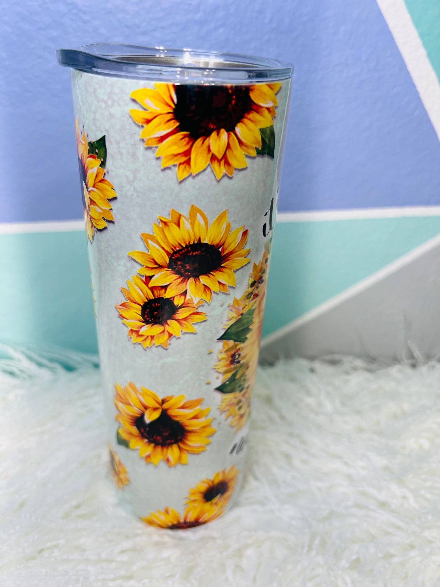 Mental Health Sunflower Sublimation Tumbler