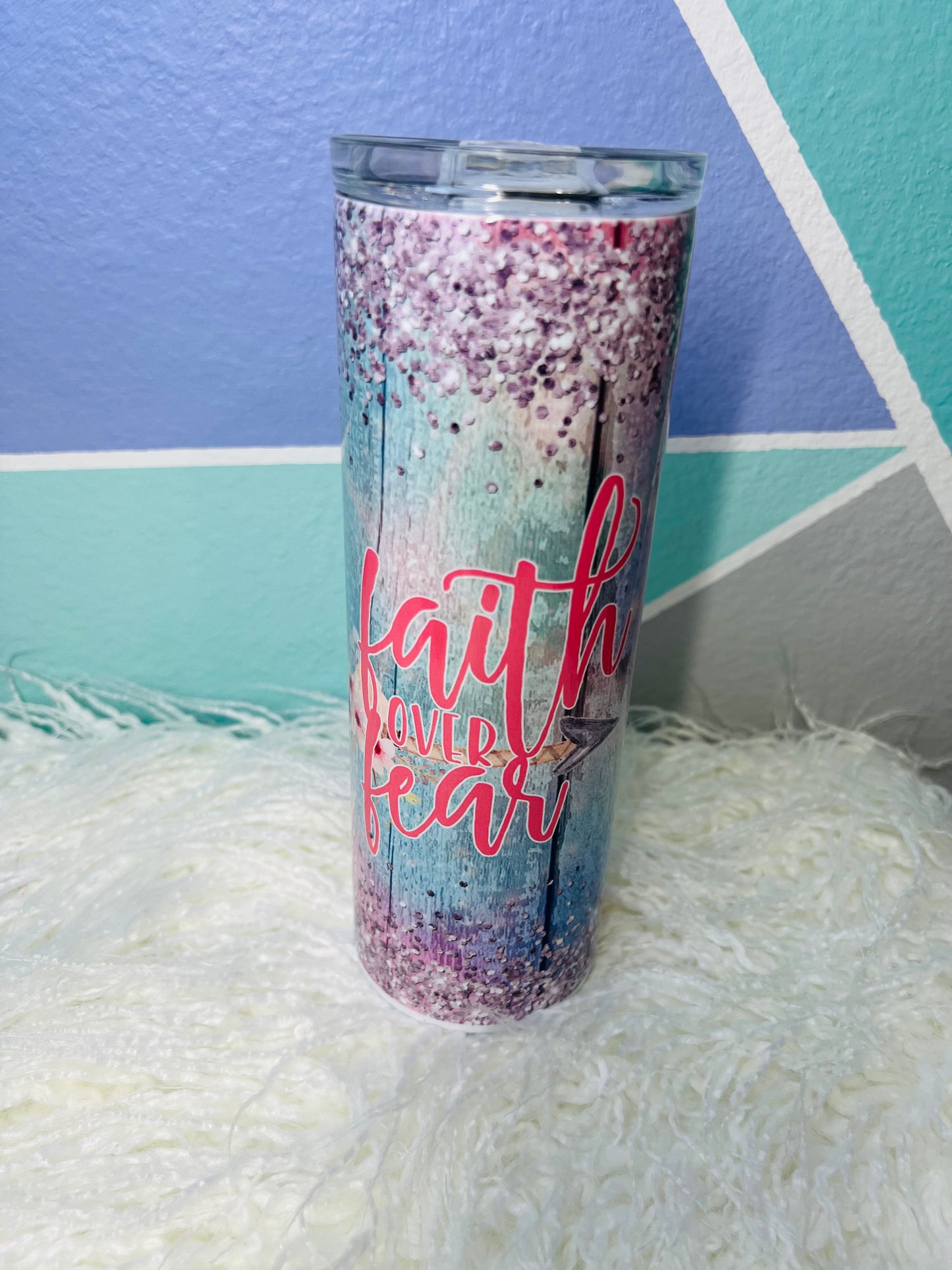 "Faith Over Fear" Sublimation Tumbler