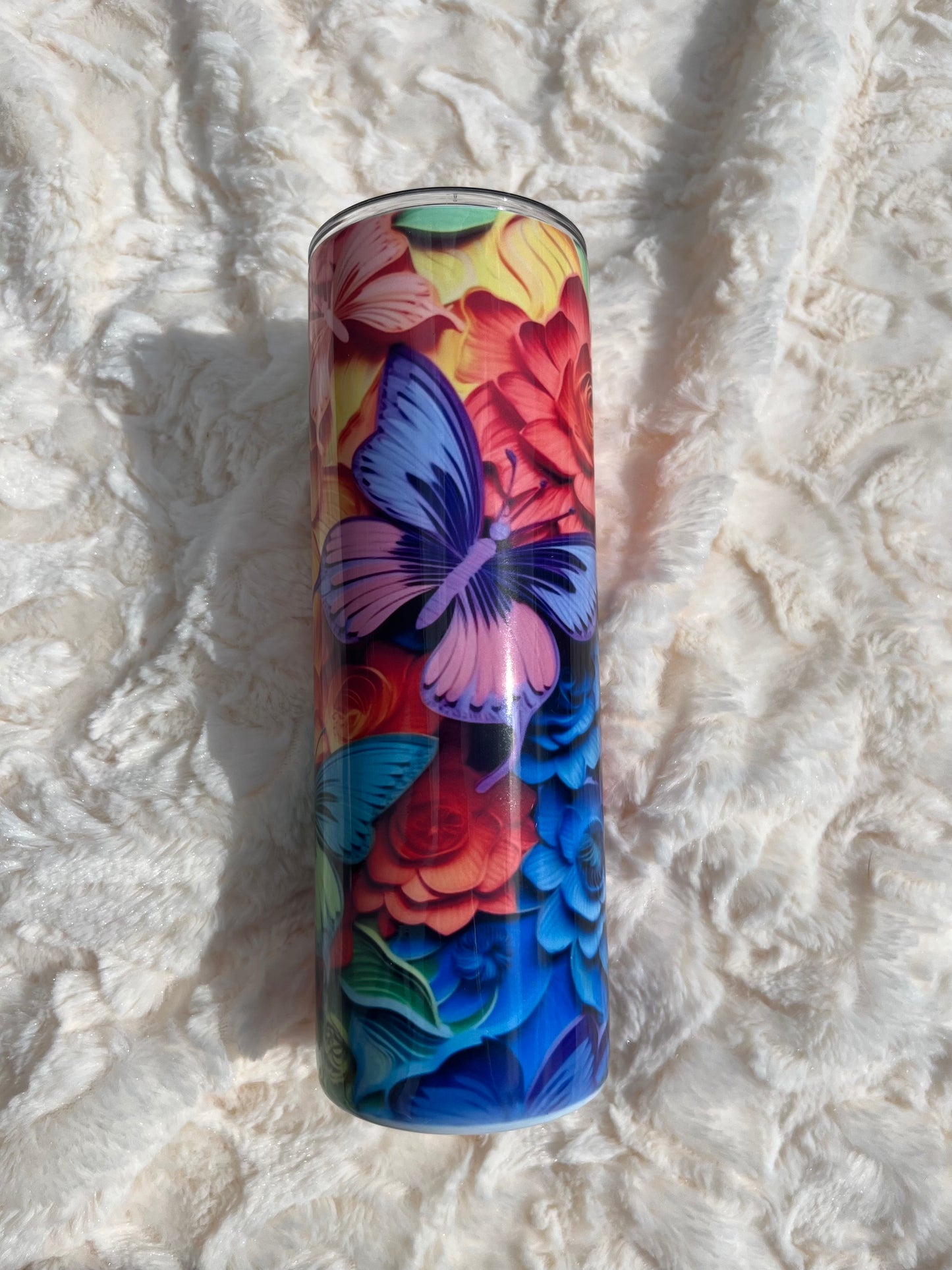 Butterfly Rainbow 20 oz Tumbler
