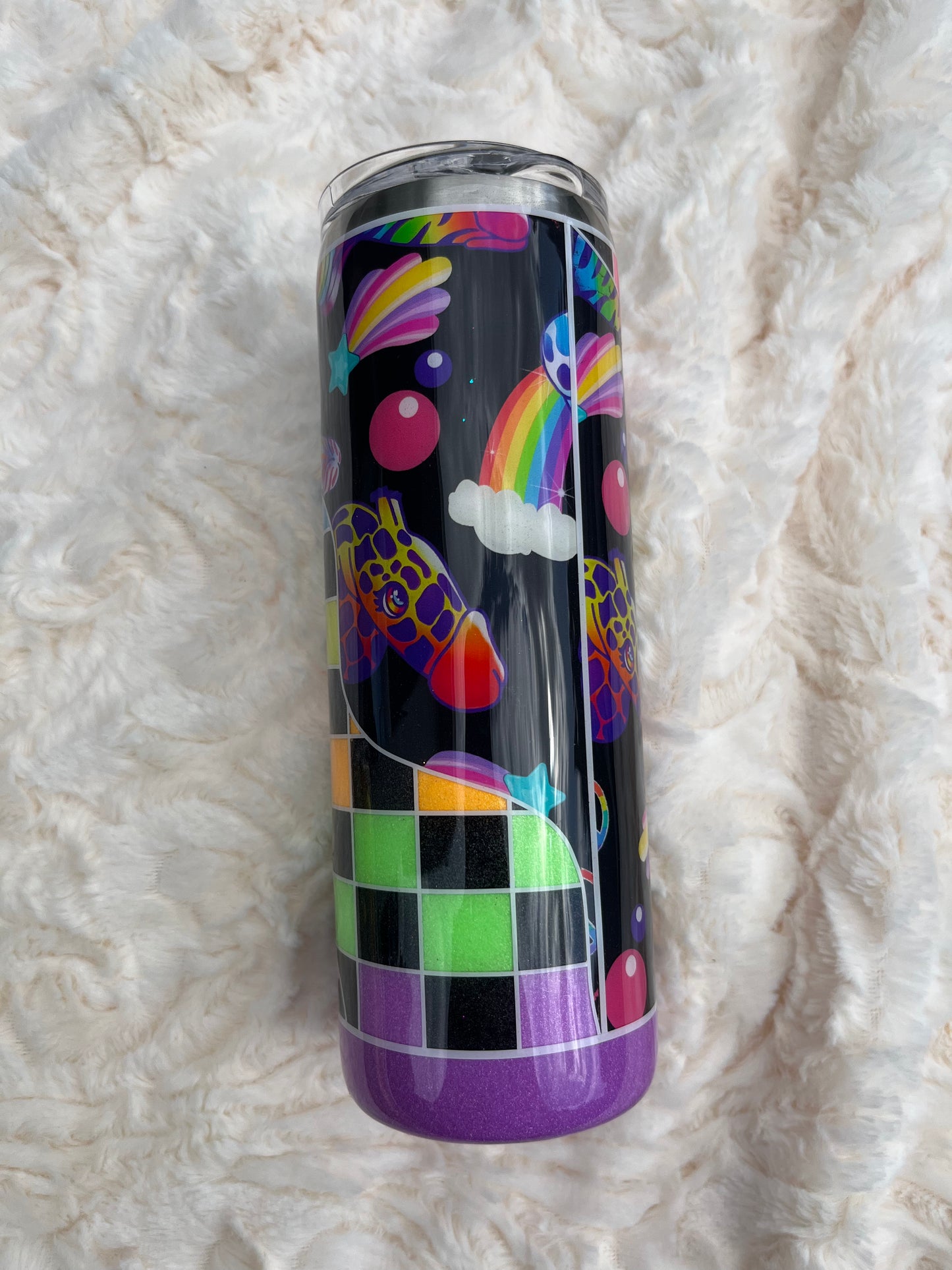 Checkered Neon Peens 20 oz Tumbler