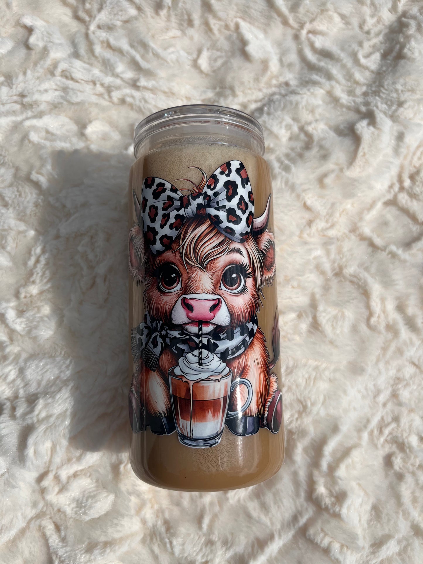 Coffee Cow Acrylic Snow Globe 20 oz.
