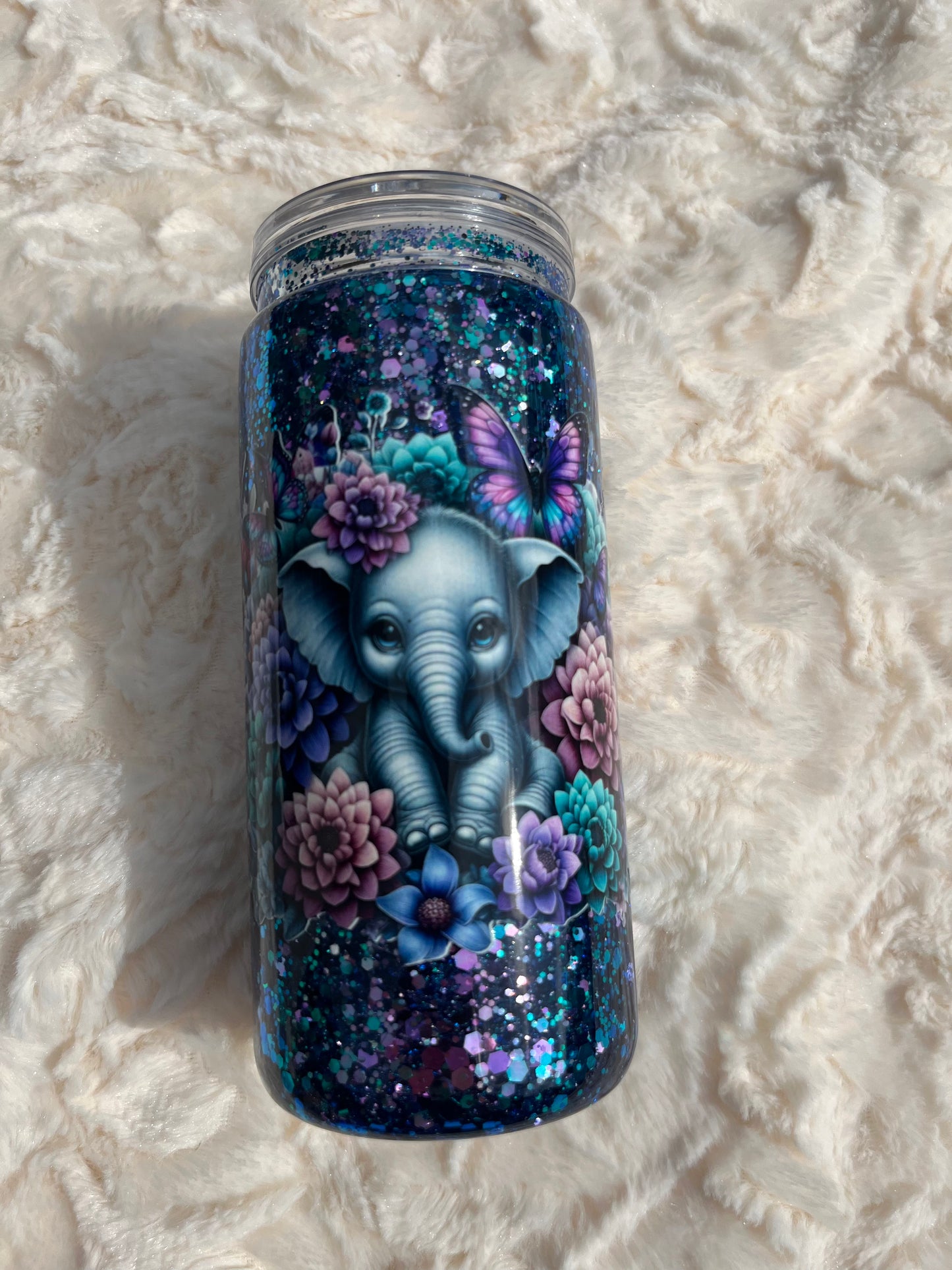 Elephant Acrylic Snow Globe 20 oz.