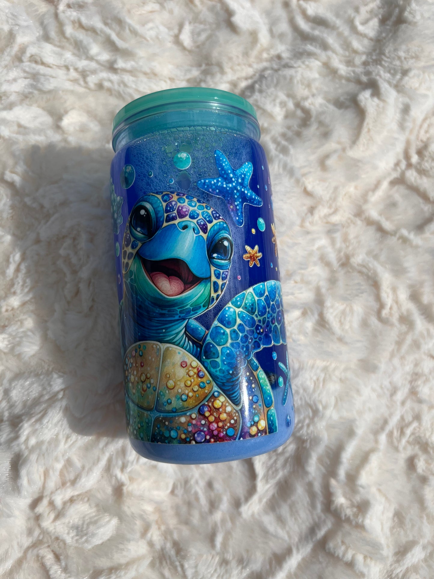 Beach Turtle Acrylic Snow Globe 16 oz.