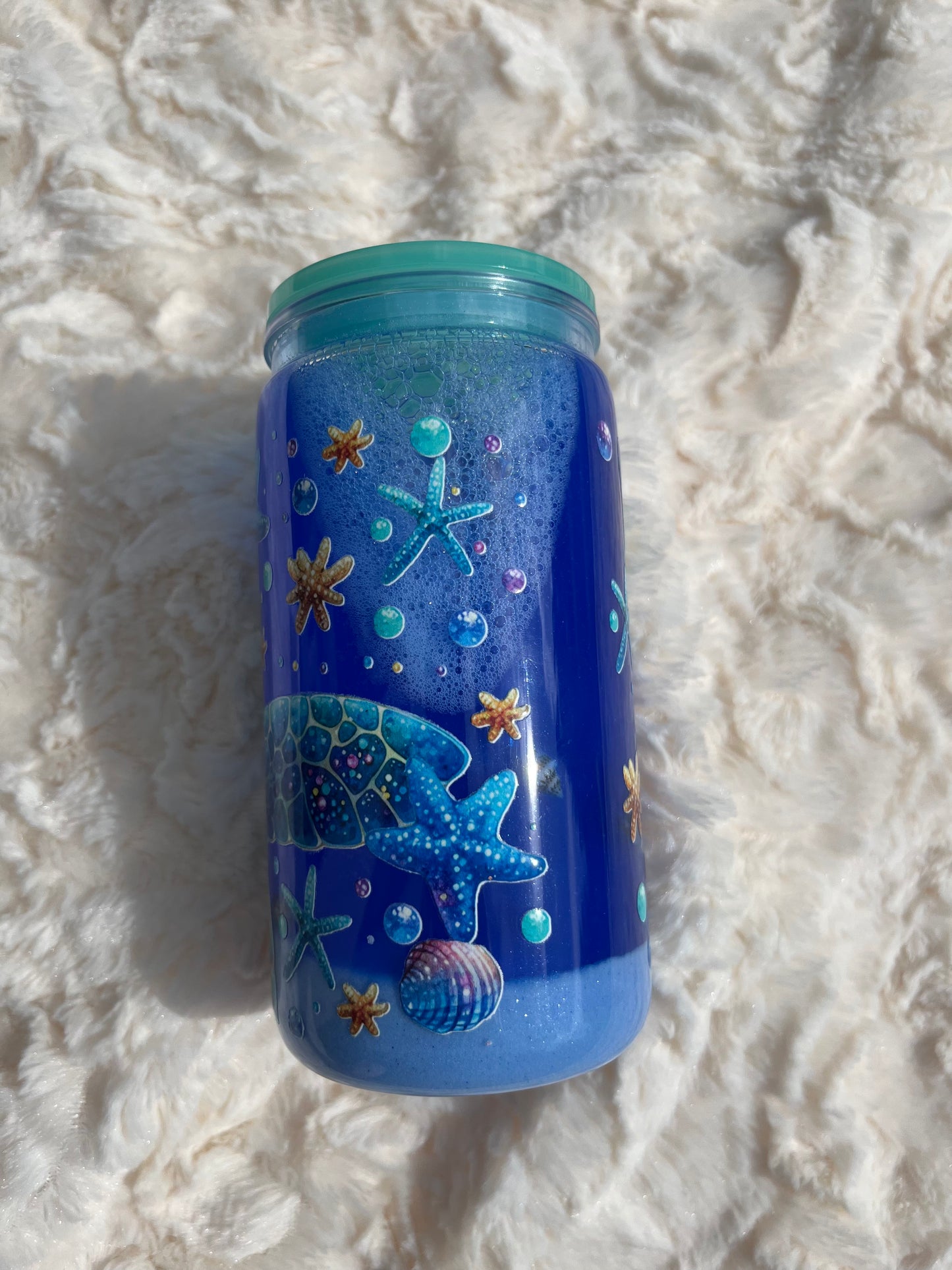 Beach Turtle Acrylic Snow Globe 16 oz.