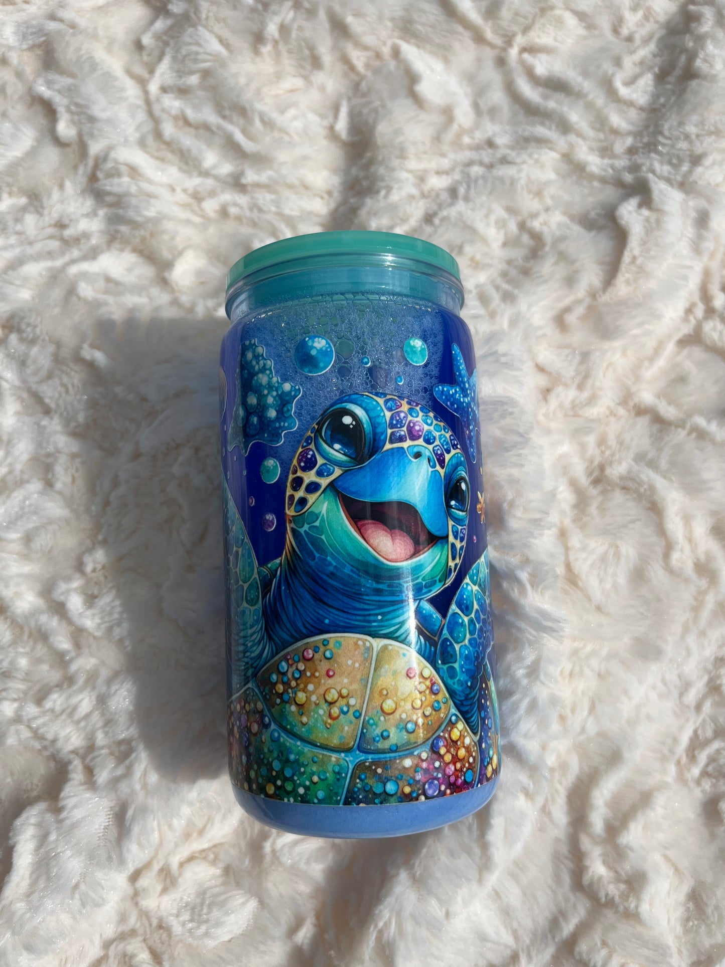 Beach Turtle Acrylic Snow Globe 16 oz.