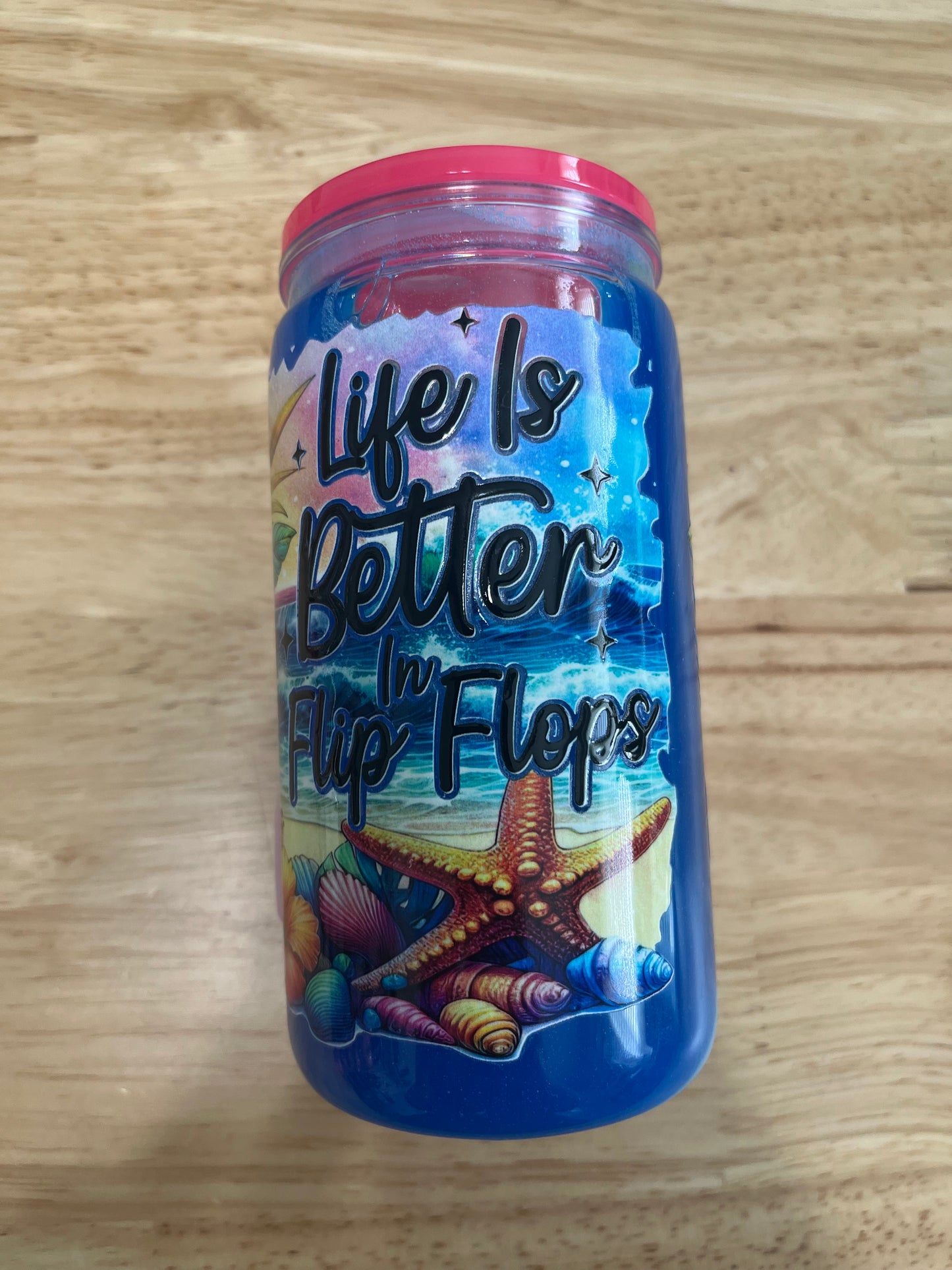Beach 16 oz Acrylic Snowglobe