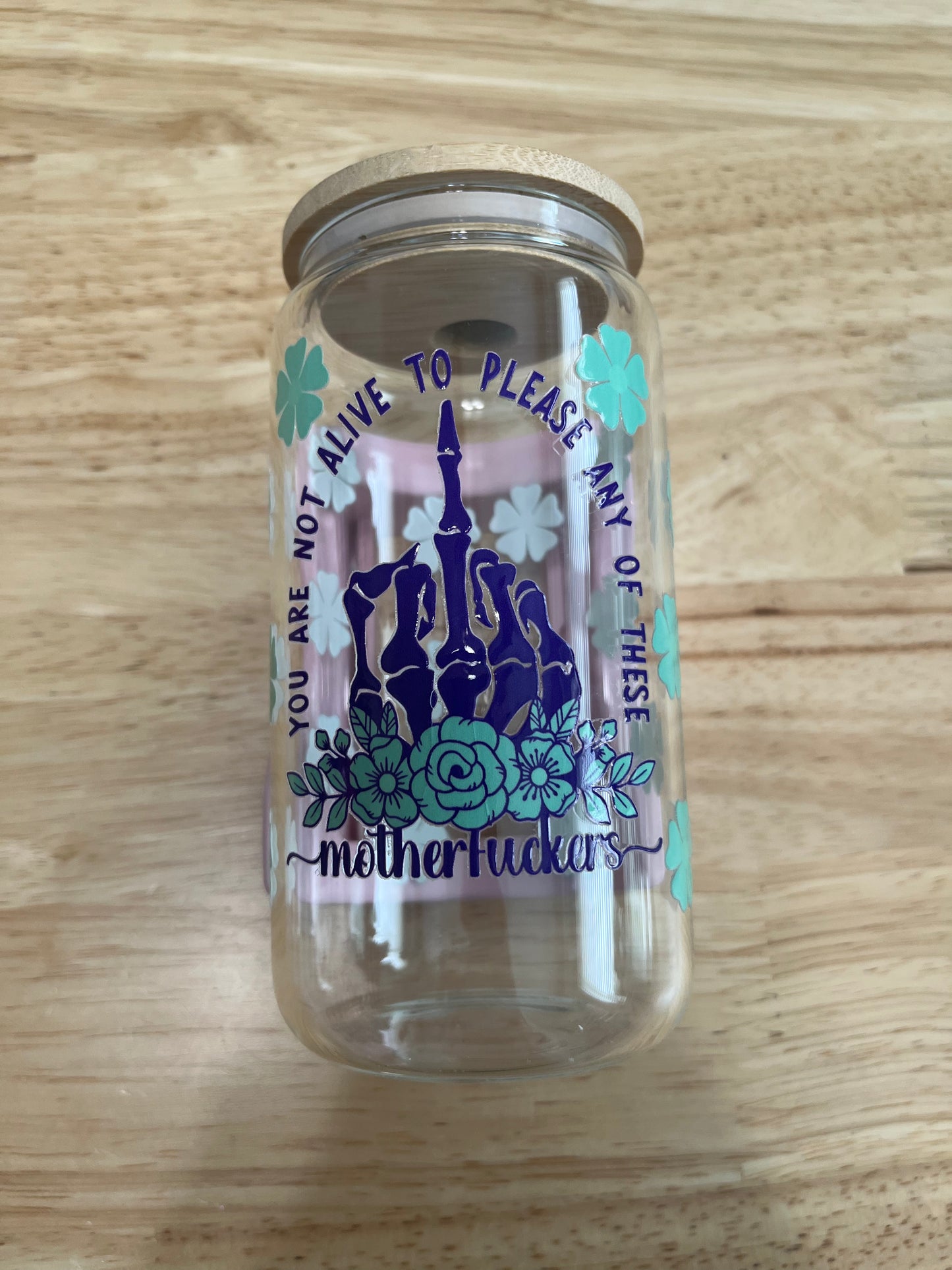 Sarcastic 16 oz Glass Libby